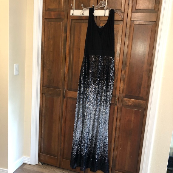 Love Kiss Dresses & Skirts - Sequined Black and Silver Dress